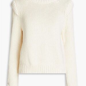 ba&sh Chavi sweater with embellished buttons, ivory, XS